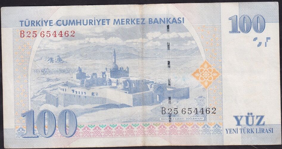 8.Emisyon 100 YTL B25 654462 Çok Temiz+