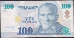 8.Emisyon 100 YTL B25 654462 Çok Temiz+