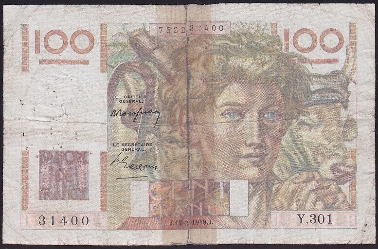 Fransa 100 Frank 1949 Haliyle