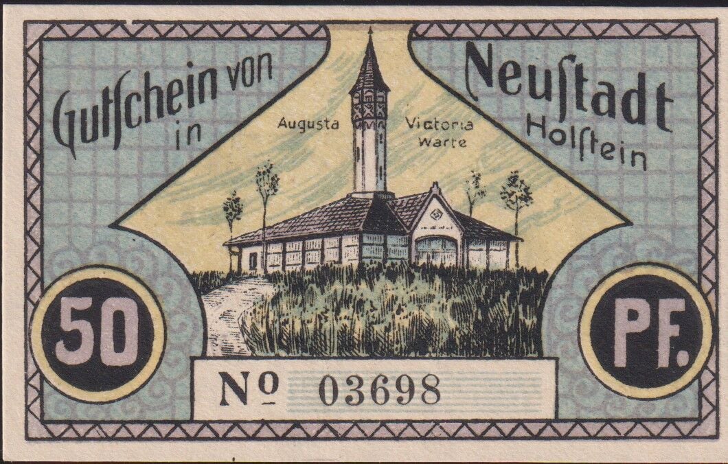 Almanya 50 Pfennig Notgeld 1921 Çil