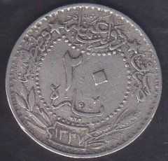 1327 / 4 Reşat 20 Para Temiz