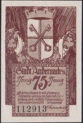ALMANYA 75 PFENNİG NOTGELD 1920 ÇİL