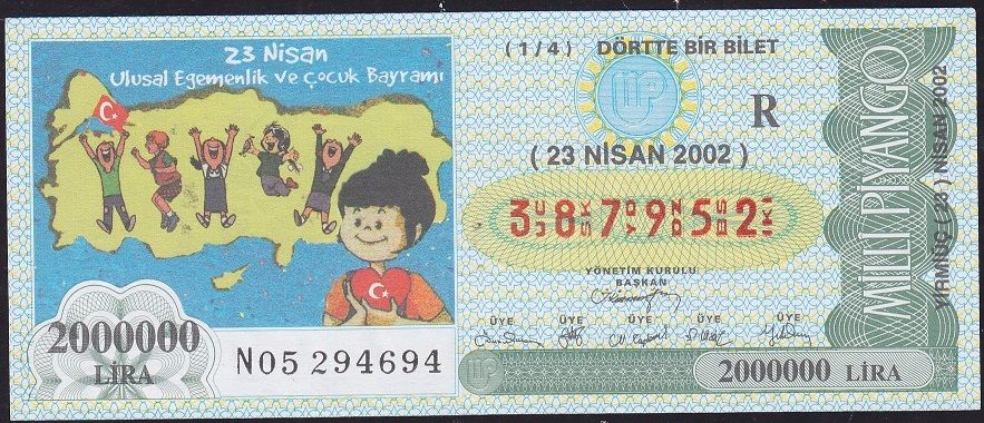 2002 23 Nisan Çeyrek Bilet - R Serisi