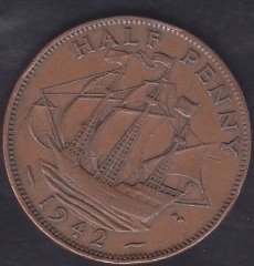 İNGİLTERE HALF PENNY 1942