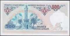 7.Emisyon 2.Tertip 500 Lira D86 969155 Çil