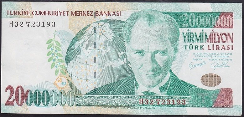 7.EMİSYON 20 000 000 LİRA H32 723193 ÇÇT +