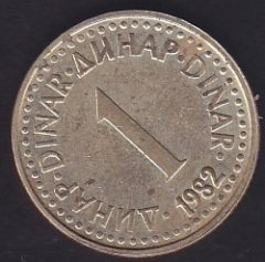 YUGOSLAVYA 1 DİNAR 1982