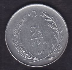 1967 Yılı 2.5 Lira Düz