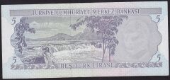 6.Emisyon 2.Tertip 5 Lira I69 338350 Çok Temiz+