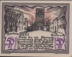 Almanya 50 Pfennig Notgeld 1921 Çil