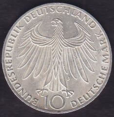 Almanya 10 Mark 1972 Gümüş ( 15.5 Gram )