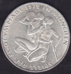 Almanya 10 Mark 1972 Gümüş ( 15.5 Gram )