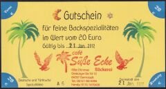 Almanya Tatlı Köşe Fırını 20 Euro 2011 Fantazi Para