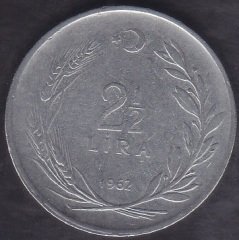 1962 YILI 2.5 LİRA