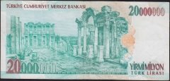 7.Emisyon 20 000 000 Lira B67 669319 Çok Temiz+