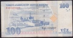 8.Emisyon 100 YTL B35 398097 Çok Temiz