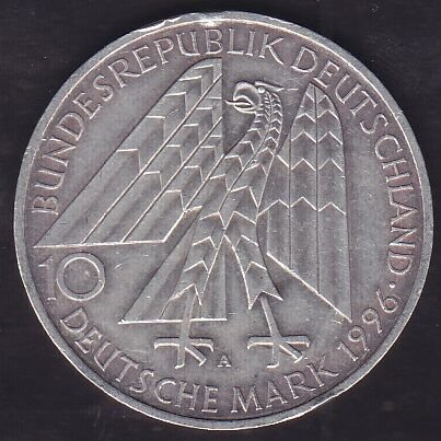 Almanya 10 Mark 1996 Gümüş ( 15.5 Gram )