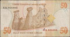 8.Emisyon 50 YTL A21 026005 Çok Temiz