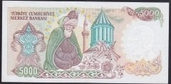 7.EMİSYON 2.TERTİP 5000 LİRA D14 895708 ÇÇT ÇİLALTI