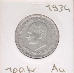 1934 Yılı 100 Kuruş Gümüş