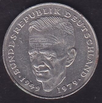 Almanya 2 Mark 1990 F -Dr.Kurt Schumacher. 30. Yıldönümü - (1949 - 1979) Hatıra Para