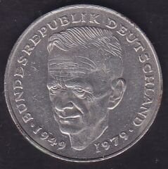 Almanya 2 Mark 1990 F -Dr.Kurt Schumacher. 30. Yıldönümü - (1949 - 1979) Hatıra Para