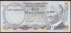 6.Emisyon 2.Tertip 5 Lira I66 248818 Çok Temiz+