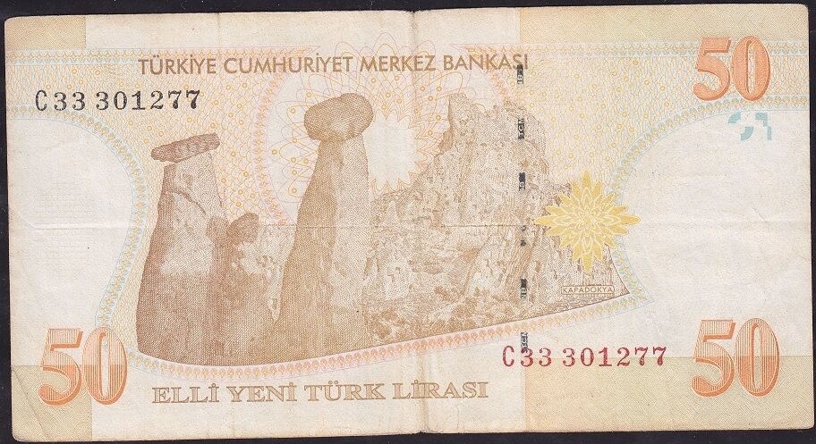 8.Emisyon 50 YTL C33 301277 Çok Temiz