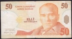 8.Emisyon 50 YTL C33 301277 Çok Temiz