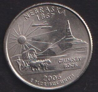 Amerika Çeyrek Dolar 2006 P Hatıra Nebraska