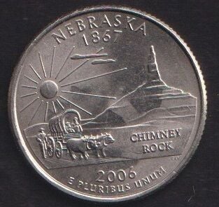 Amerika Çeyrek Dolar 2006 P Hatıra Nebraska