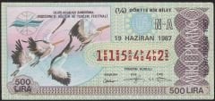1987 19 Haziran Çeyrek Bilet - N-A Serisi