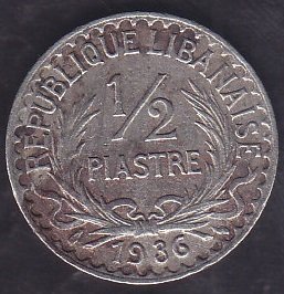 Lübnan 1/2 Piastre 1936