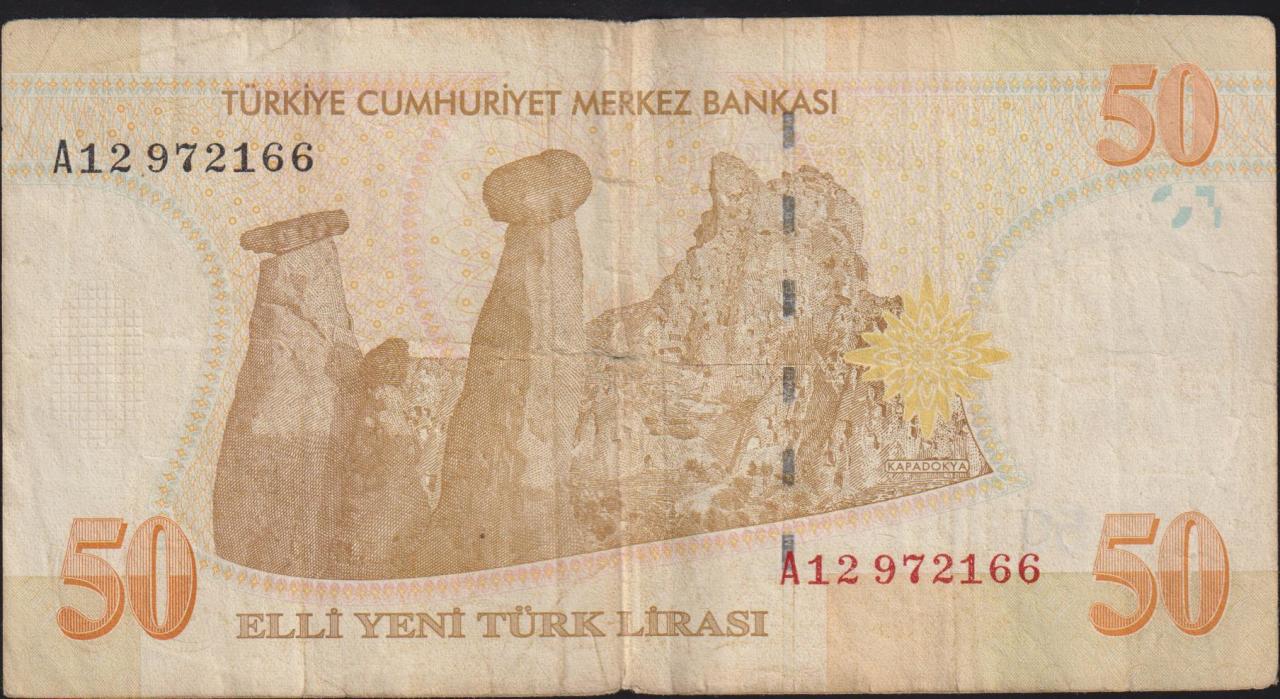 8.Emisyon 50 YTL A12 972166 Çok Temiz