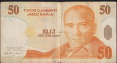 8.Emisyon 50 YTL A12 972166 Çok Temiz