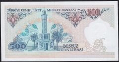 7.Emisyon 2.Tertip 500 Lira D74 512398 Çilaltı Çil