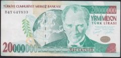 7.EMİSYON 20 000 000 LİRA H47 647833 ÇÇT