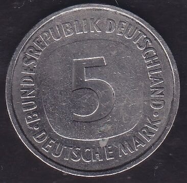 Almanya 5 Mark 1975 F