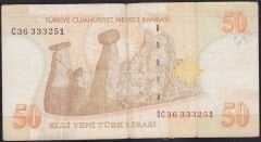 8.Emisyon 50 YTL C36 333251 Çok Temiz
