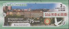 2011 9 Ocak Çeyrek Bilet - U Serisi