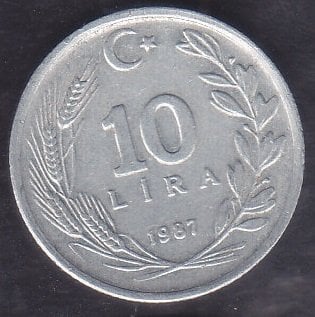 1987 Yılı 10 Lira