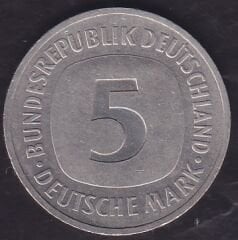 Almanya 5 Mark 1990 G