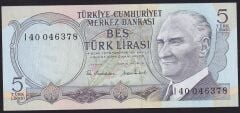 6.Emisyon 2.Tertip 5 Lira I40 046378 Çil