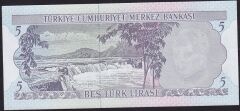 6.Emisyon 2.Tertip 5 Lira I40 046378 Çil