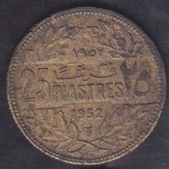 Lübnan 25 Piastre 1952