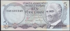 6.Emisyon 2.Tertip 5 Lira H44 107349 Çilaltı Çil