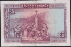 İSPANYA 25 PESETAS 1928 ÇOK TEMİZ +