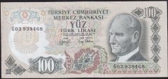 6.Emisyon 2.Tertip 100 Lira G03 938468 Çok Temiz+