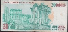 7.EMİSYON 20 000 000 LİRA H52 042642 ÇOK TEMİZ