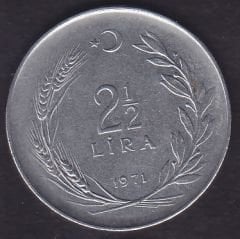 1971 Yılı 2.5 Lira Düz